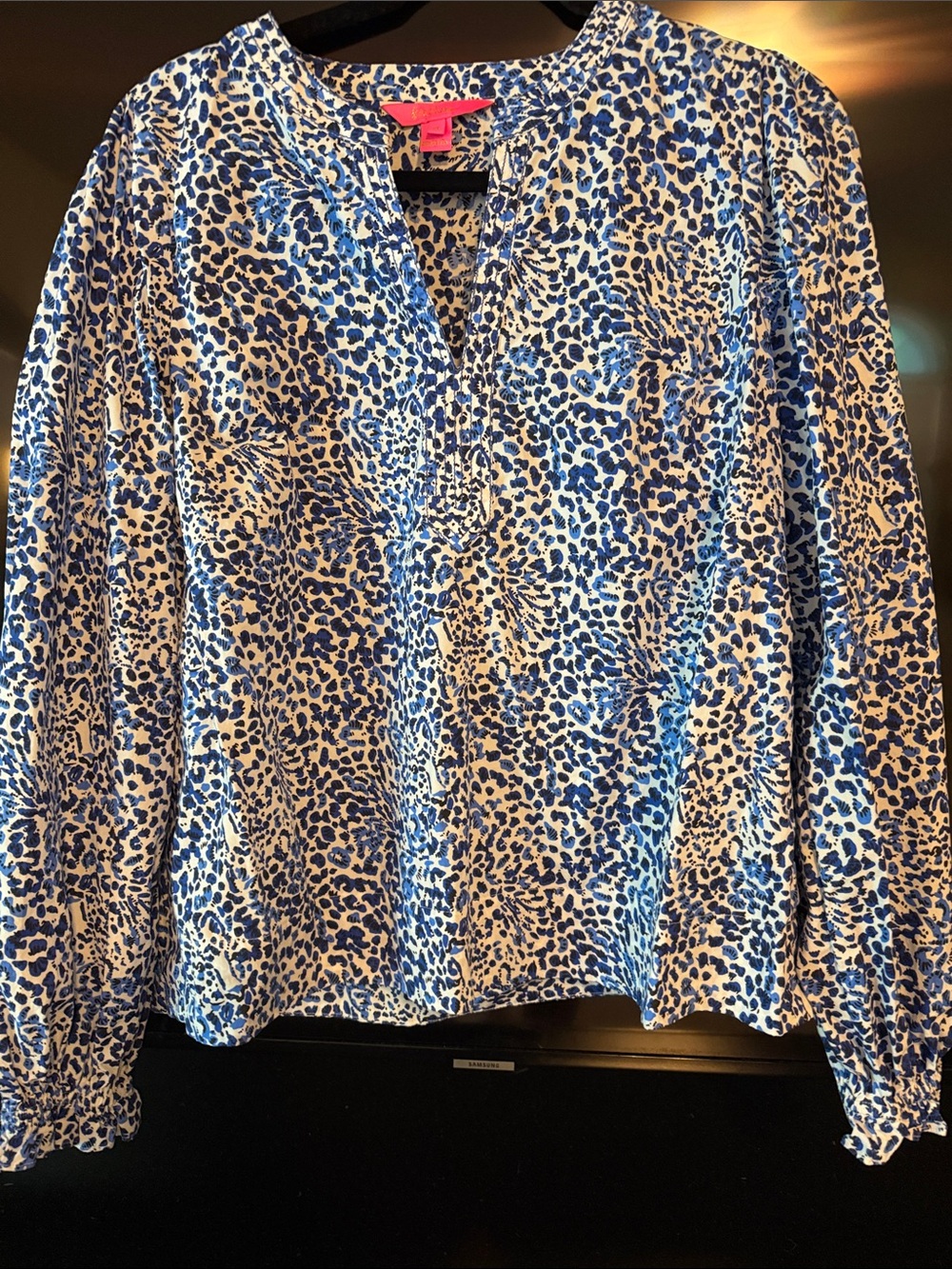 Lilly Pulitzer Blue and White top